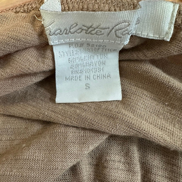 Y2K Women's Charlotte Russe Brown Tan Tank Top Sz Small Buttons Spaghetti Strap - Picture 8 of 9